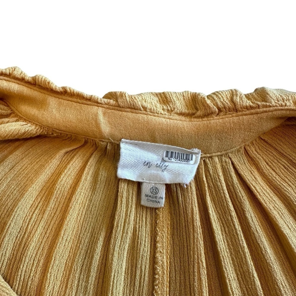 Anthropologie En Elly oversized Tiered Yellow Maxi Dress in extra small - Picture 9 of 14